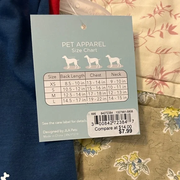 Festive Dog Dresses - Red and Blue - Picture 6 of 8